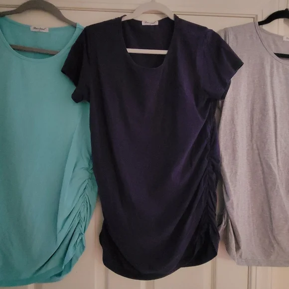 Maternity 3 pack XL Ruched Tee Shirt Bearsland - Picture 5 of 5